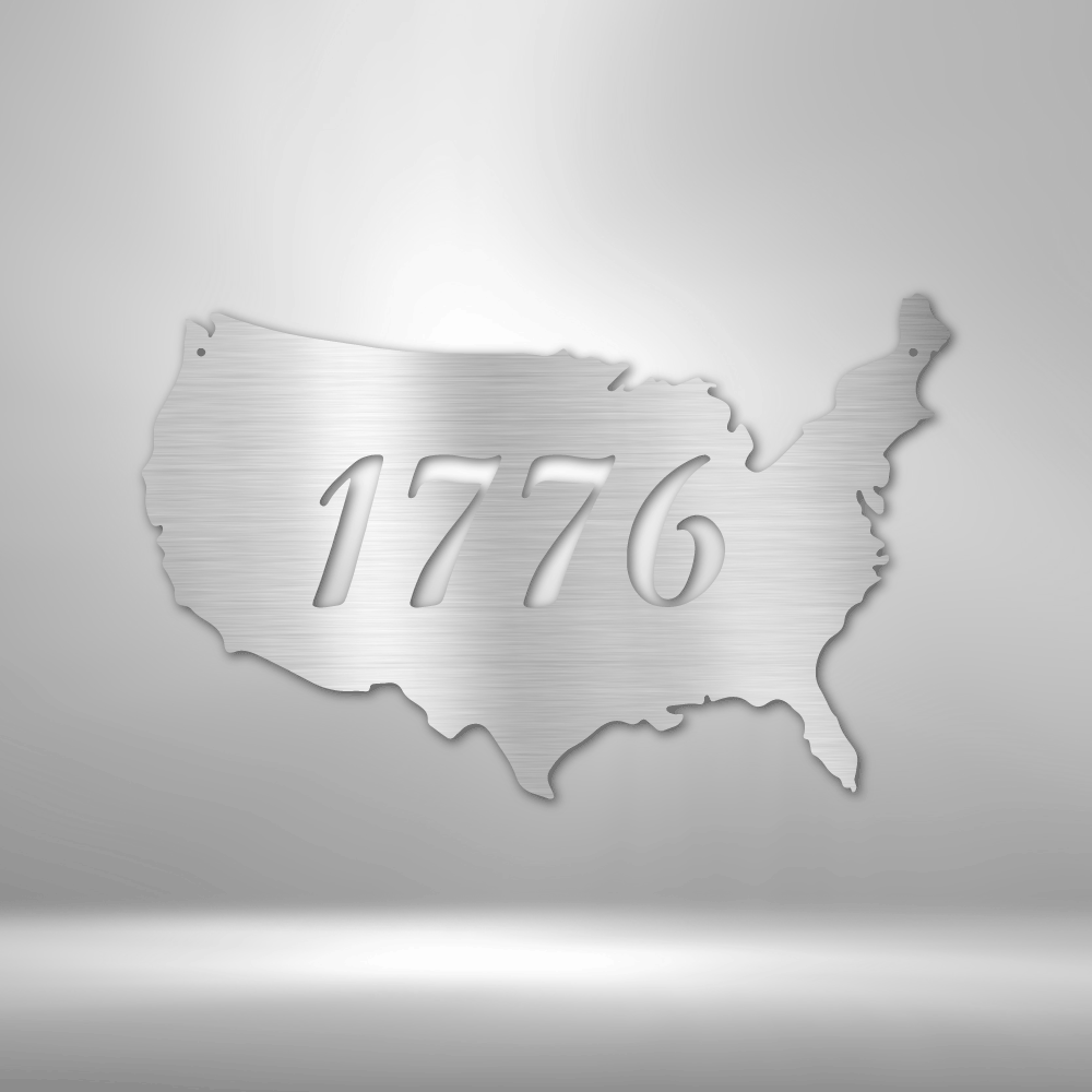 1776 Metal Sign, U.S.A Metal Art Decoration, Home Wall Hangings Gift For Patriotic Mom, Housewarming Gift for Her.
