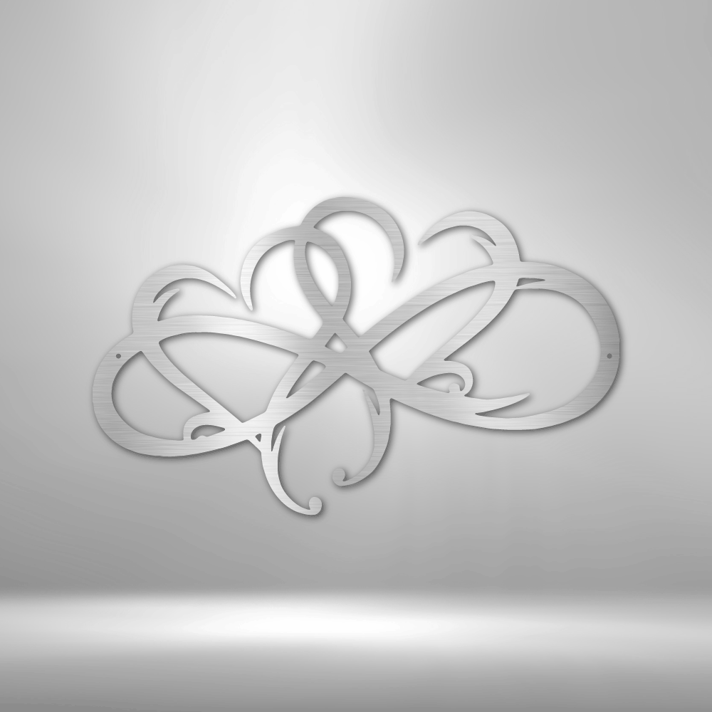 New Infinity Hearts Metal Sign, Infinity Hearts Wall Art Decor, Housewarming Gift, Living Room Wall Art, Indoor Hanging.