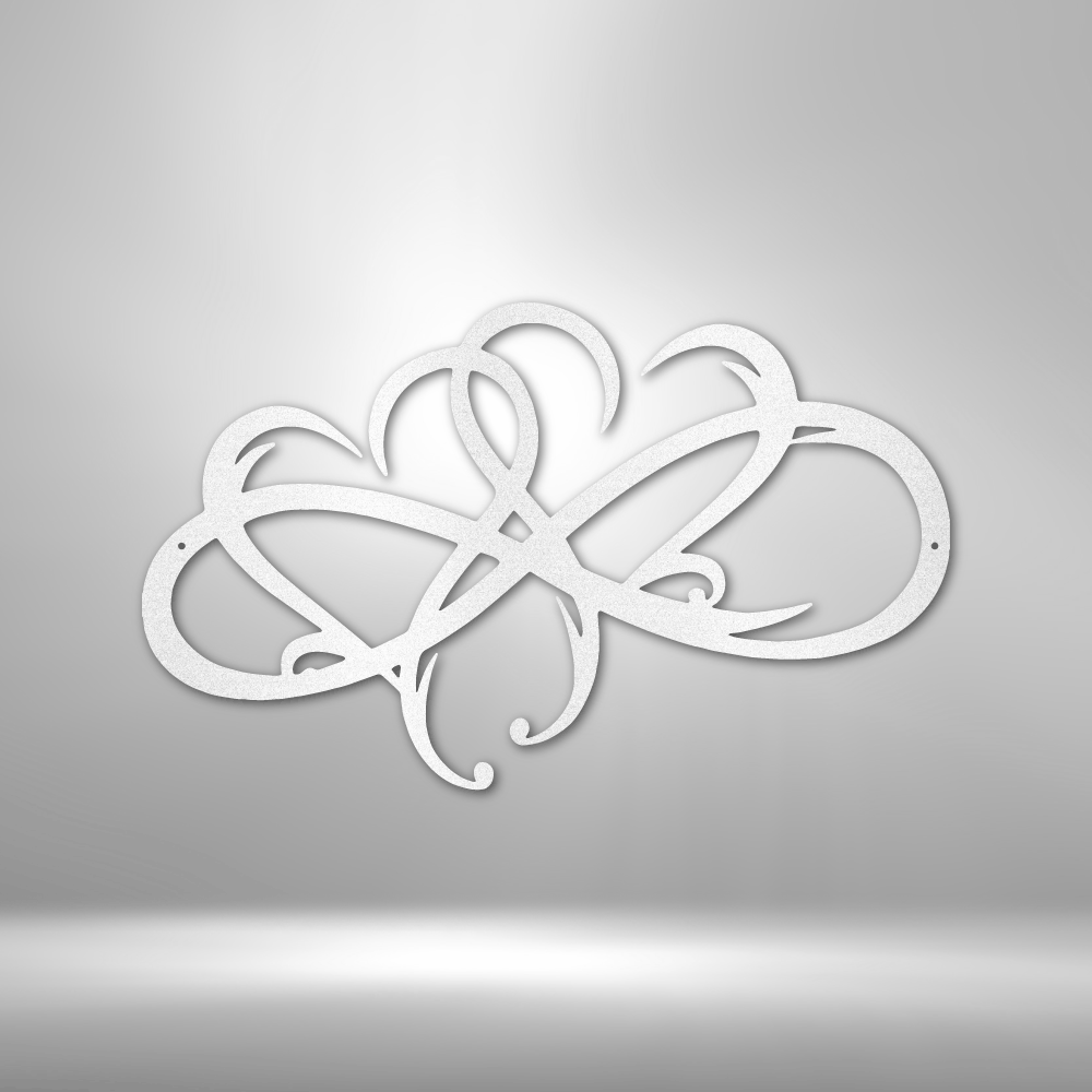 New Infinity Hearts Metal Sign, Infinity Hearts Wall Art Decor, Housewarming Gift, Living Room Wall Art, Indoor Hanging.
