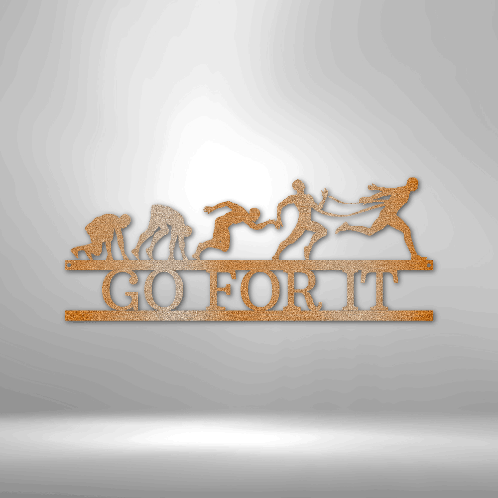 Evolution of Running Metal Sign, Personalized Athletes On Track Metal Plaque, Wall Hanging Decoration Gift For Him, Birthday Gift For Athlete son, Living Room Decor