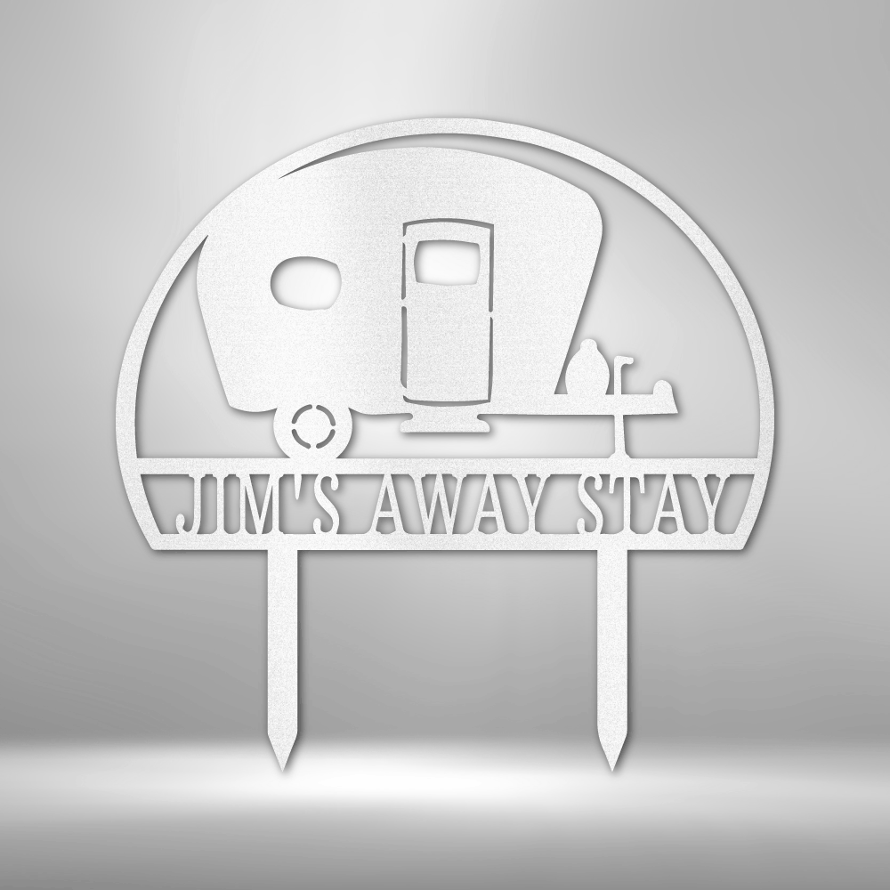 Custom Camper Metal Sign, Personalized Camper Stake Monogram, Outdoor Address stake signs, camping lovers Gift Birthday Gift for Him.