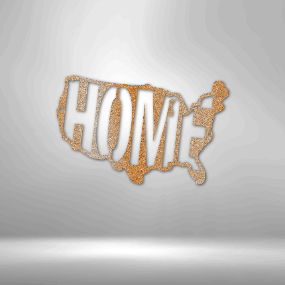 USA Map Home Metal Sign, USA Map Living Room Decoration, Metal Artwork Wall Hanging, Housewarming Metal Wall Hangings, Fathers Day Gift For Him, Birthday Gift For Him.