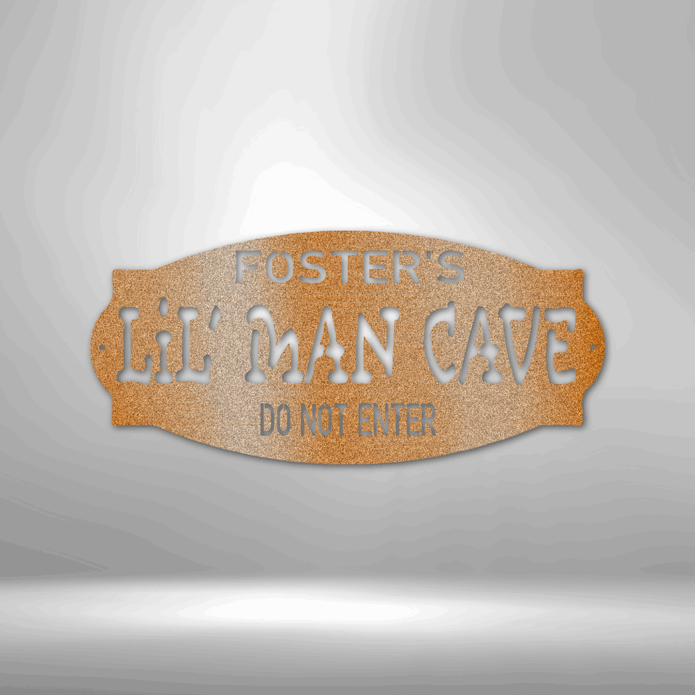 Personalized Lil Man Cave Boys Room Sign, Playroom Wall Decor, Baby Boy Birthday Gift, Brothers Room Decor