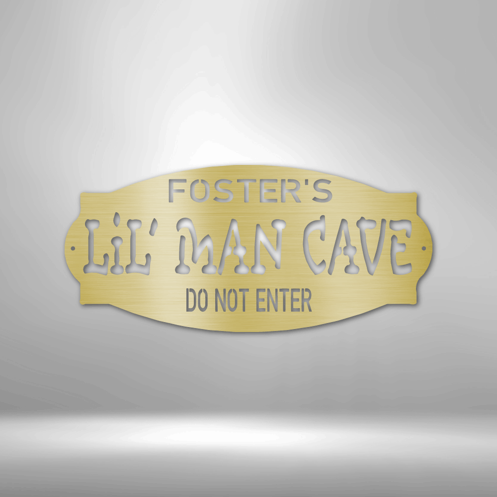 Personalized Lil Man Cave Boys Room Sign, Playroom Wall Decor, Baby Boy Birthday Gift, Brothers Room Decor