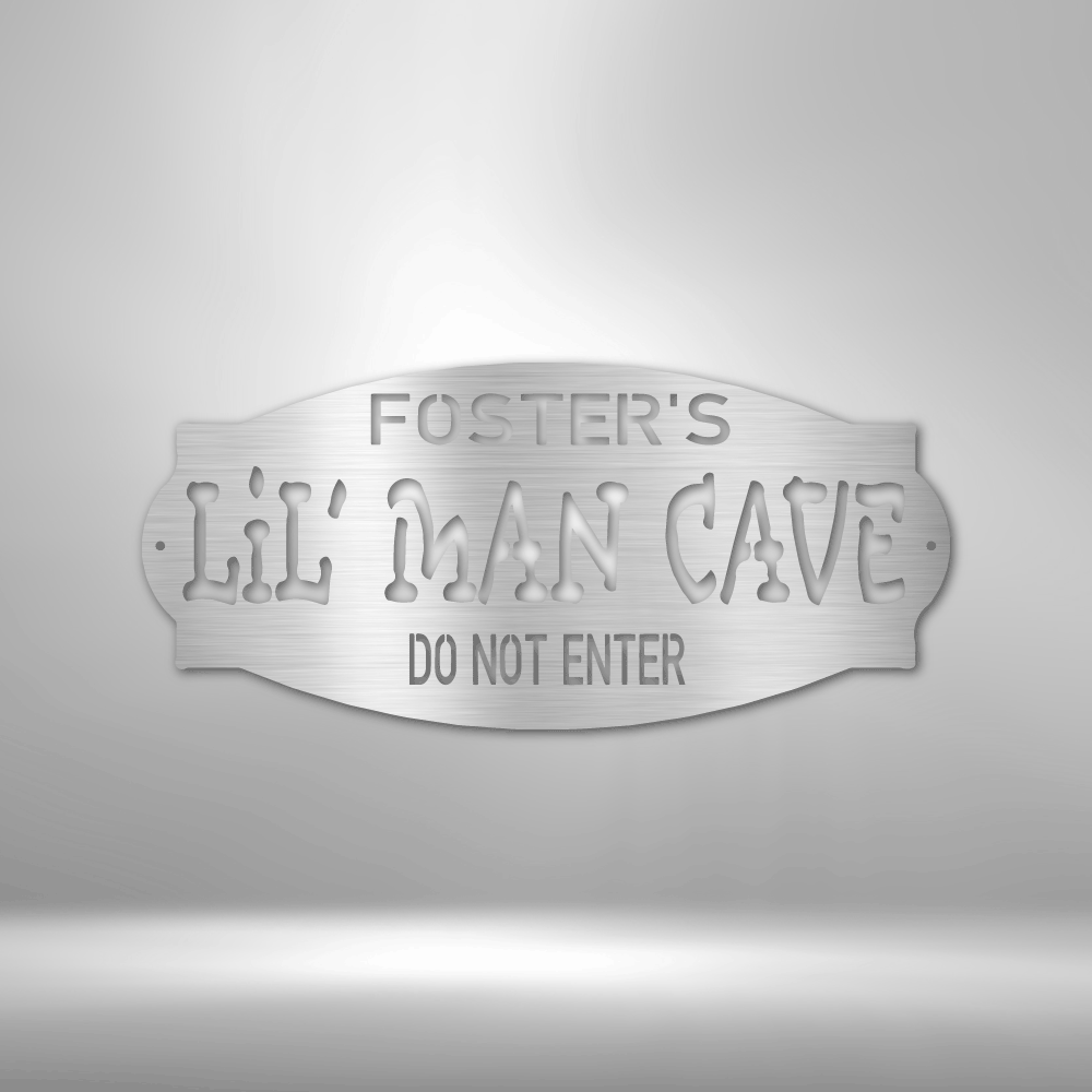 Personalized Lil Man Cave Boys Room Sign, Playroom Wall Decor, Baby Boy Birthday Gift, Brothers Room Decor