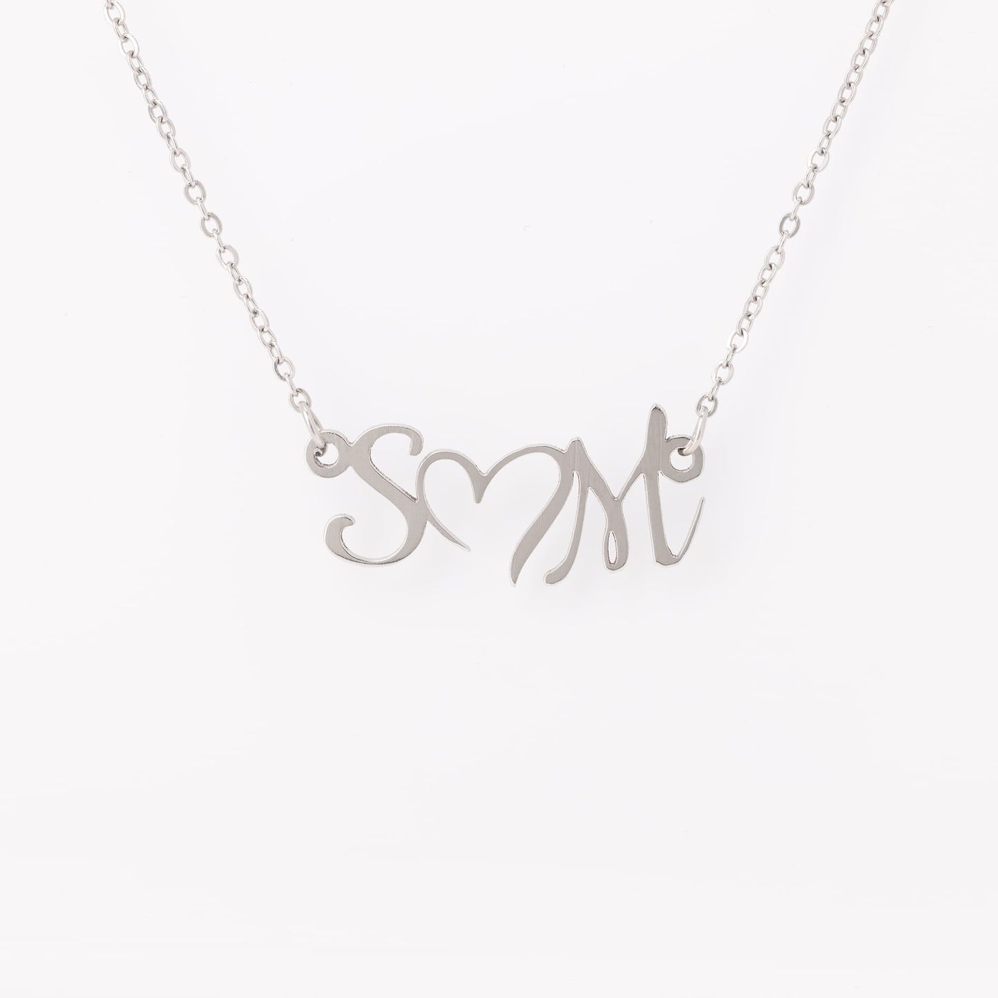 Personalized Double Initial Heart Necklace, Birthday or Christmas Gift for Her, Daughter Gift, Custom Initial Necklace, Double Letter Pendant