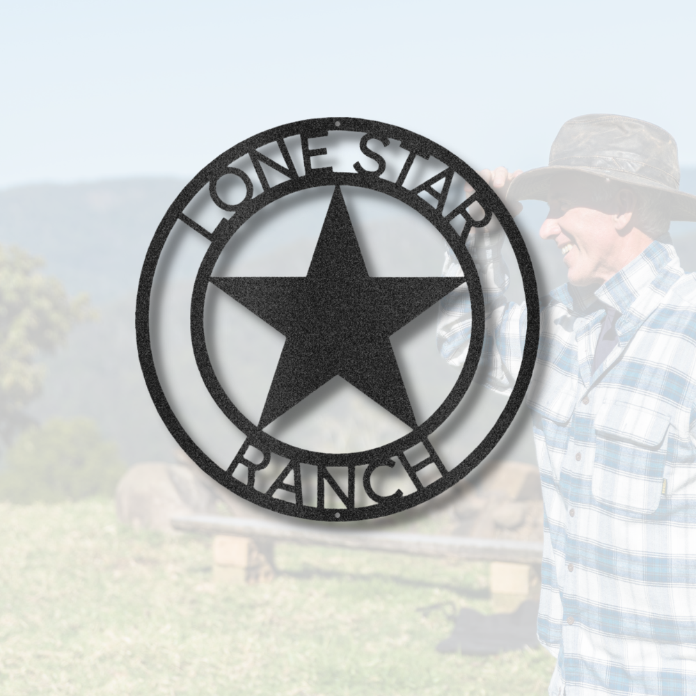 Texas Star Metal Wall Art, Personalized Housewarming Gift, Custom Metal Wall Décor, Porch Indoor Outdoor Décor, Wedding Gift, Lonestar Monogram