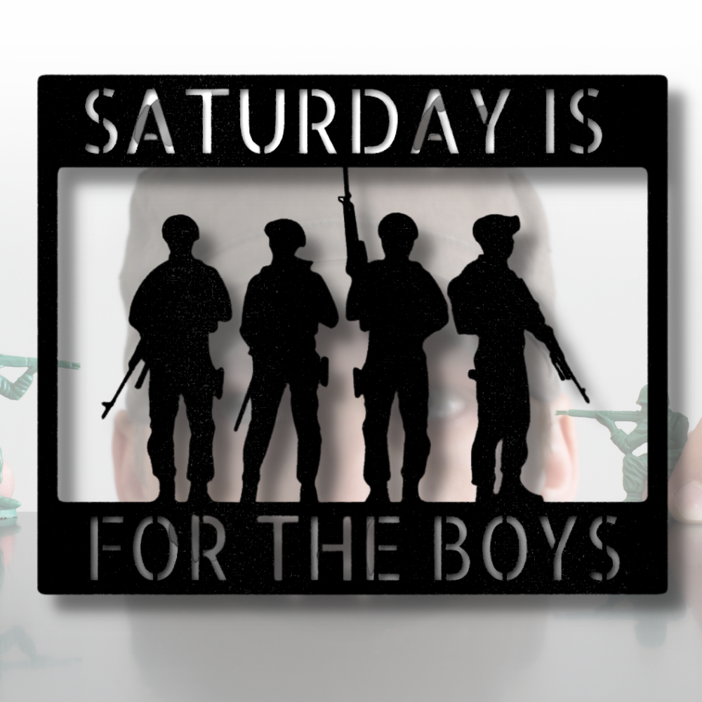 Saturday is For the Boys Custom Metal Sign, Indoor Outdoor Wall Decor, Outdoor wall Hangings, Fathers Day Gift For Veteran Dad., Service Men Decoration, Housewarming Gift.
