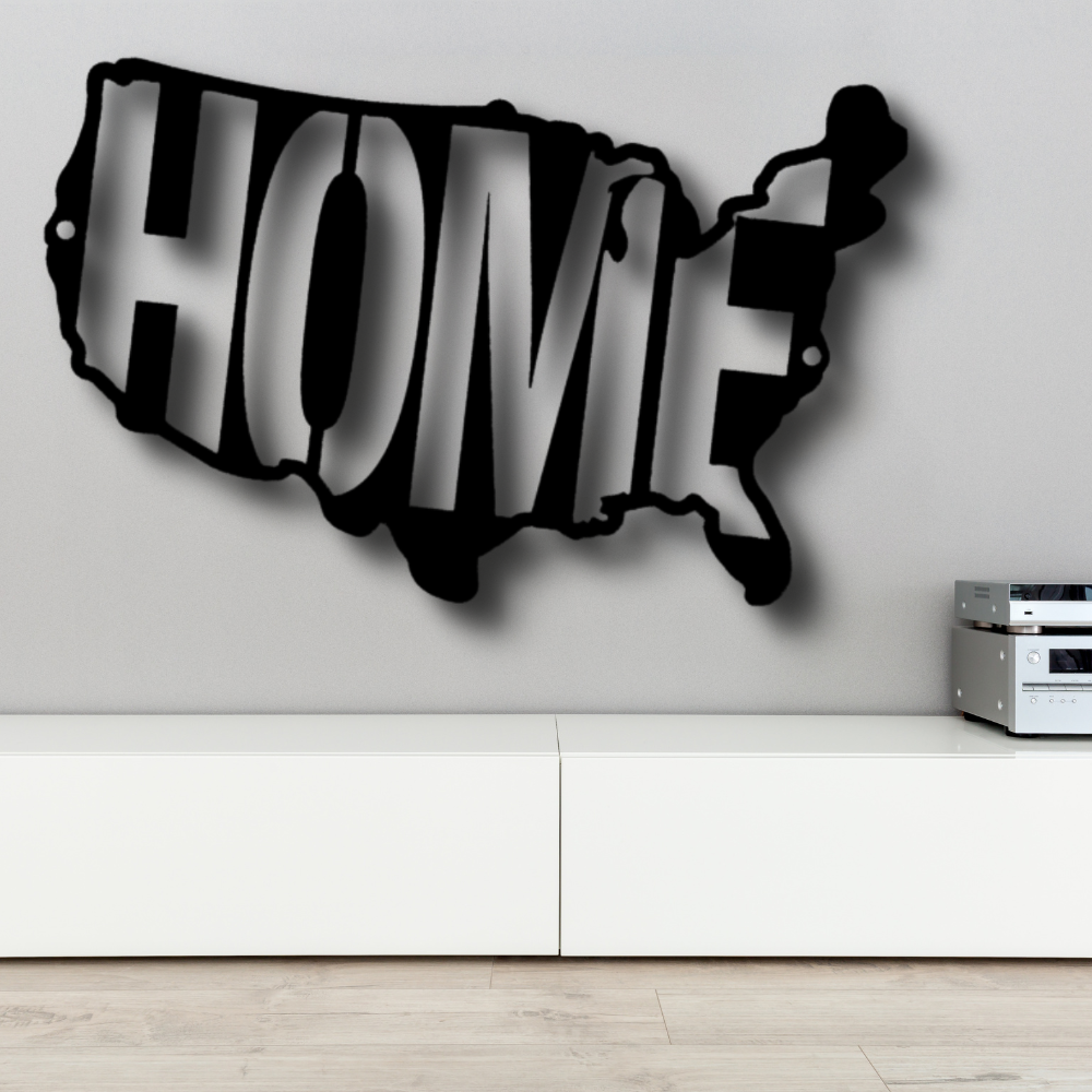 USA Map Home Metal Sign, USA Map Living Room Decoration, Metal Artwork Wall Hanging, Housewarming Metal Wall Hangings, Fathers Day Gift For Him, Birthday Gift For Him.