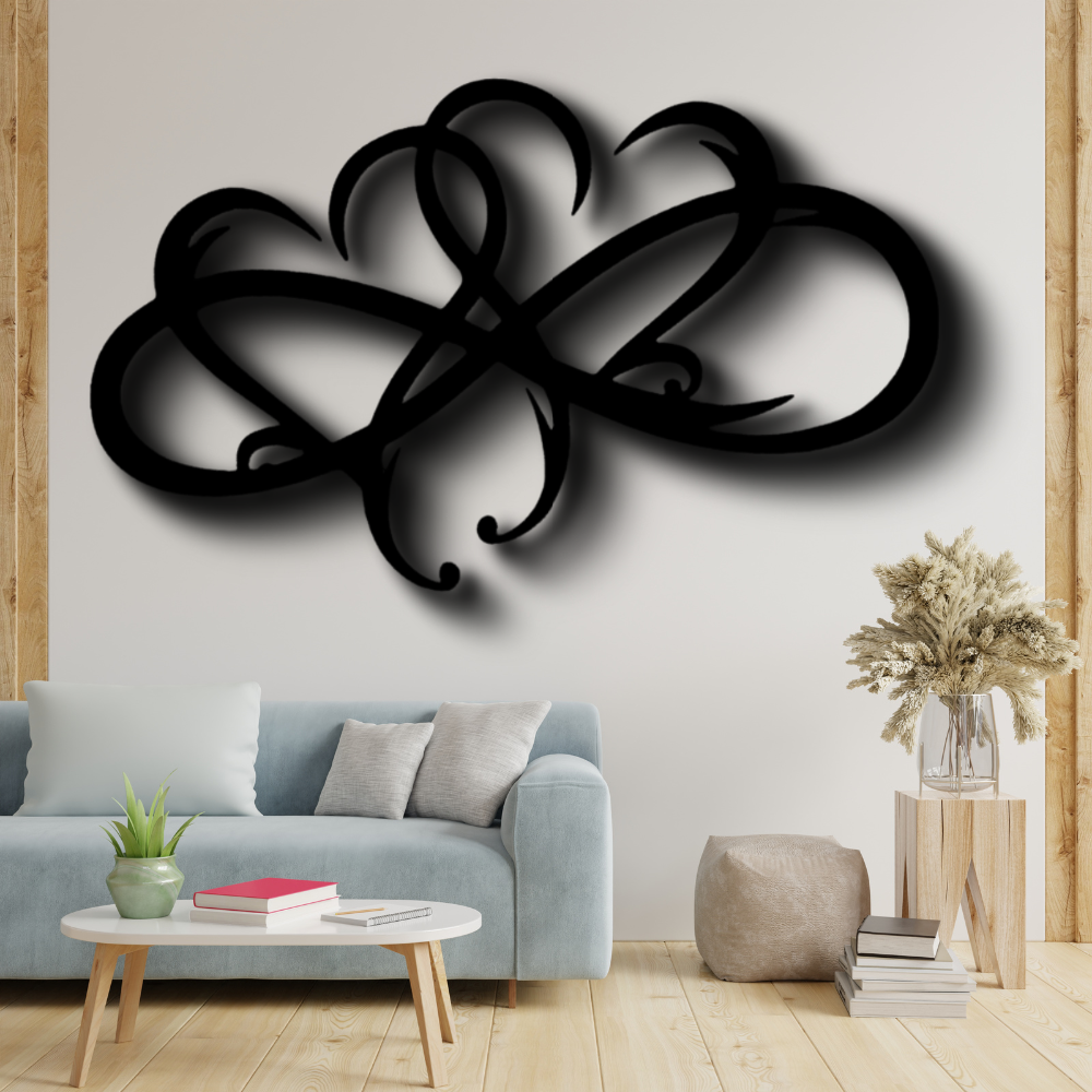 New Infinity Hearts Metal Sign, Infinity Hearts Wall Art Decor, Housew ...