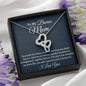 Stepmom Necklace Gift, Gift For Bonus Mom, Double Hearts Necklace, Birthday Gift For Stepmom From Stepdaughter Gift From Stepson