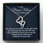 Stepmother Wedding Gift from Bride, Double Hearts Necklace, Bonus Mom Gift, To Stepmom of the Bride Gift, Wedding Jewelry for Stepmom