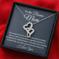 Stepmom Necklace Gift, Gift For Bonus Mom, Double Hearts Necklace, Birthday Gift For Stepmom From Stepdaughter Gift From Stepson