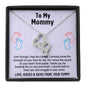 Mom To Be Gift, Double Hearts Necklace Gift For Expecting Mom, Pregnancy Gift, Mama Present From Unborn Baby, Mommy To Be Gift