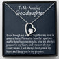 To My Goddaughter Gift, Goddaughter Gift from Godmother Necklace Gift for Baptism, Confirmation, Graduation Birthday Forever Love Necklace