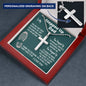 To My Stepped Up Dad - I Love You - Cross Necklace