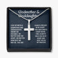 Godmother & Goddaughter Gift Personalized Cross Necklace, Gift for Baptism, Confirmation, Graduation Birthday