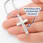 Godmother & Goddaughter Gift Personalized Cross Necklace, Gift for Baptism, Confirmation, Graduation Birthday