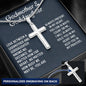 Godmother & Goddaughter Gift Personalized Cross Necklace, Gift for Baptism, Confirmation, Graduation Birthday