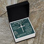 To My Stepped Up Dad, CZ Cross Necklace, Birthday Gift, Christmas Gift For Him