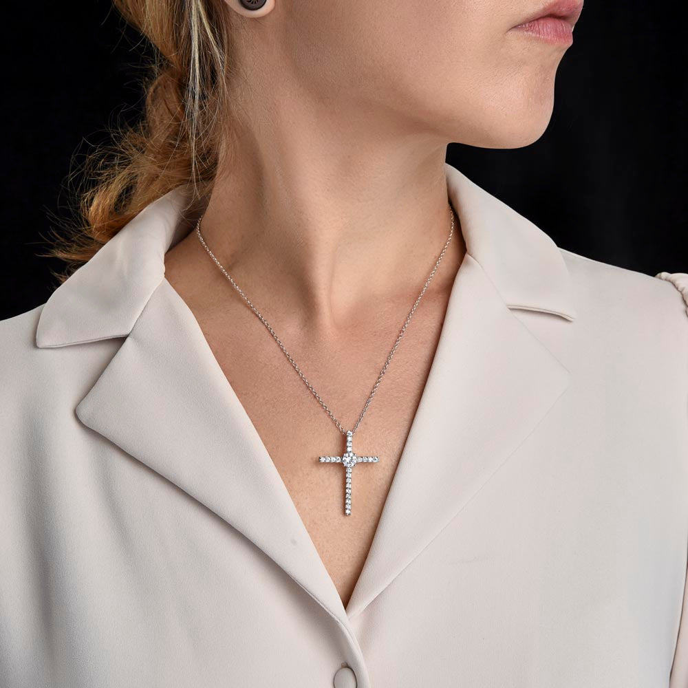 Cross Necklace Mother's Day Gift, Mom Gift From Daughter Necklace, Lovely Necklace, Christmas Gift, Mom Gift Idea, Mom Gift From Son