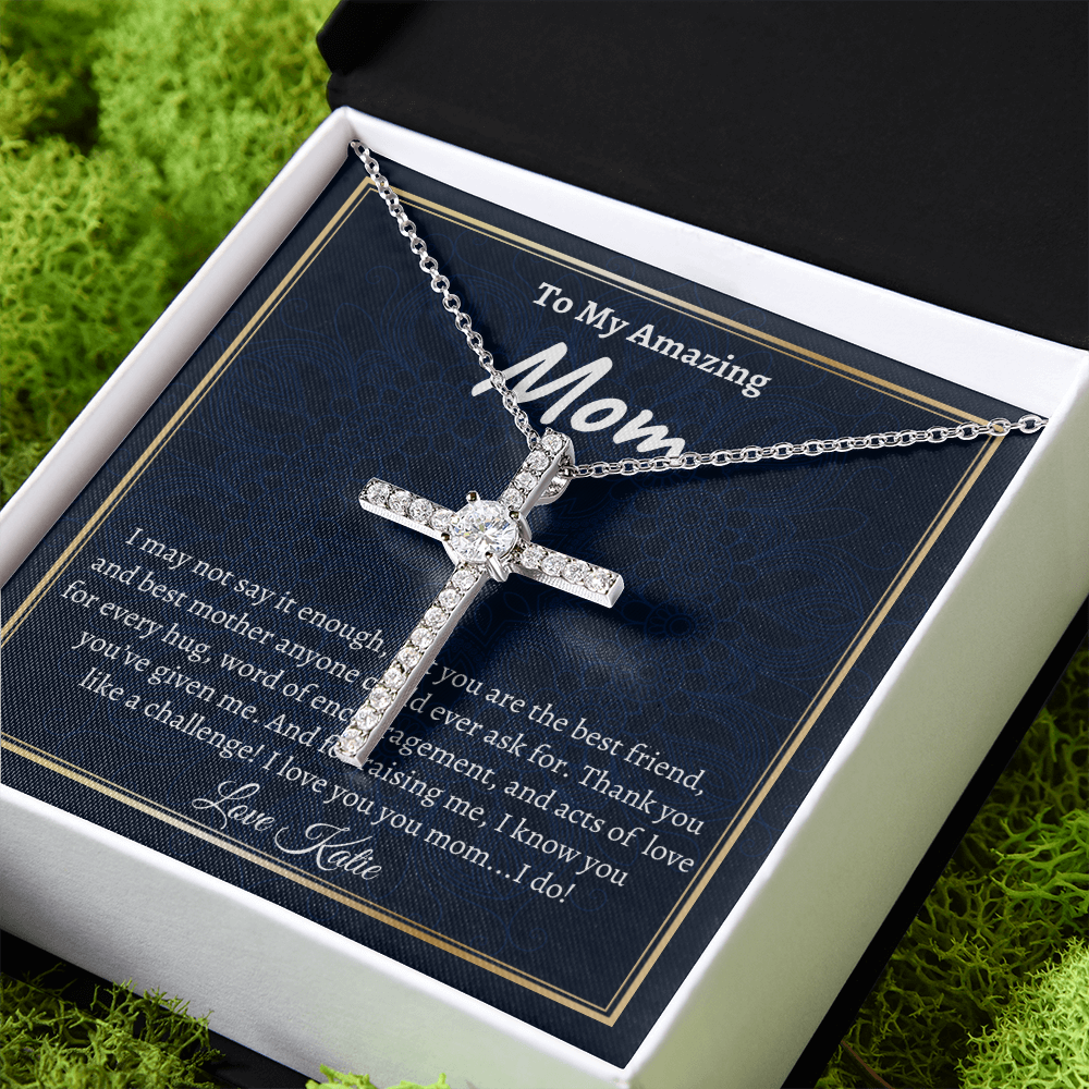 Cross Necklace Mother's Day Gift, Mom Gift From Daughter Necklace, Lovely Necklace, Christmas Gift, Mom Gift Idea, Mom Gift From Son
