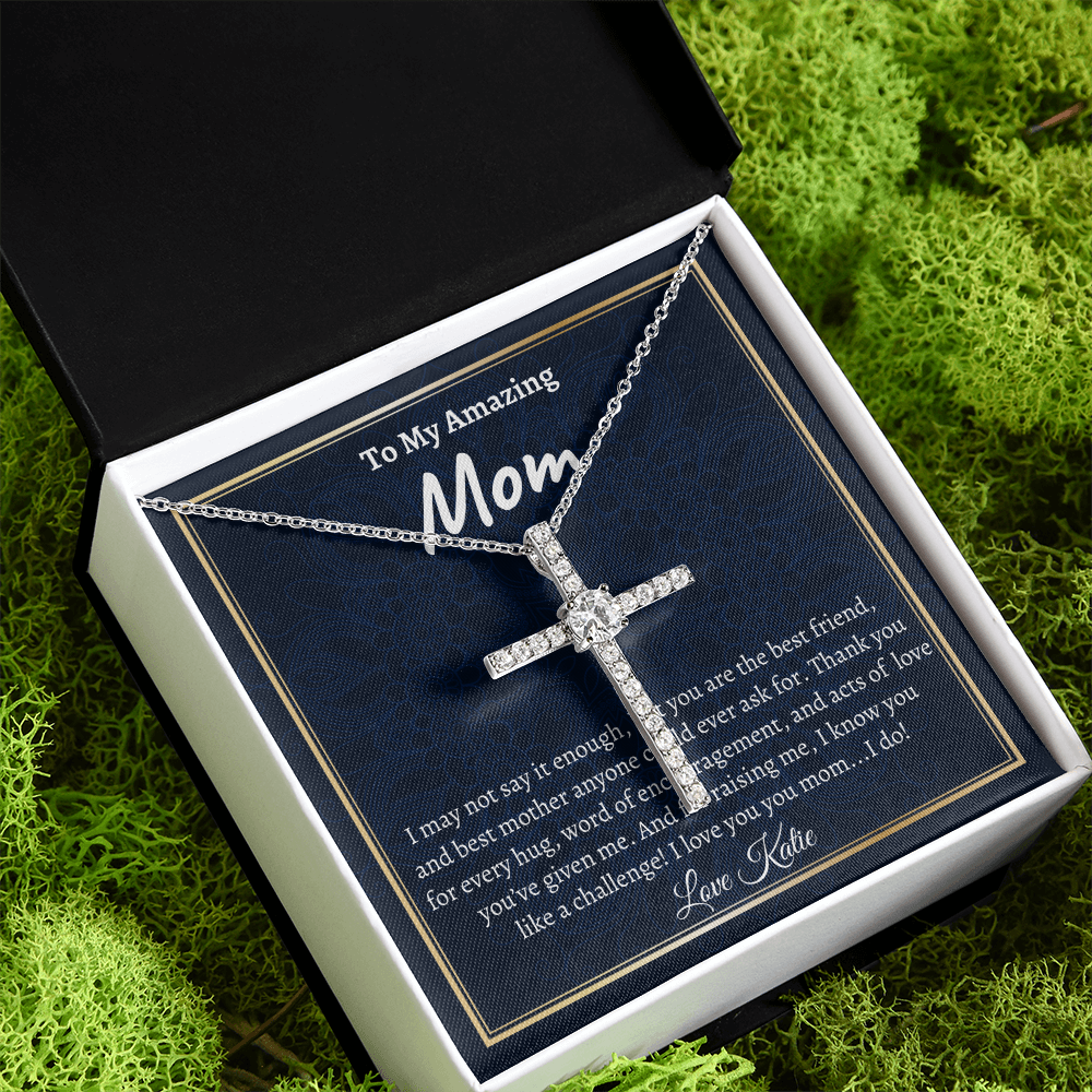 Cross Necklace Mother's Day Gift, Mom Gift From Daughter Necklace, Lovely Necklace, Christmas Gift, Mom Gift Idea, Mom Gift From Son