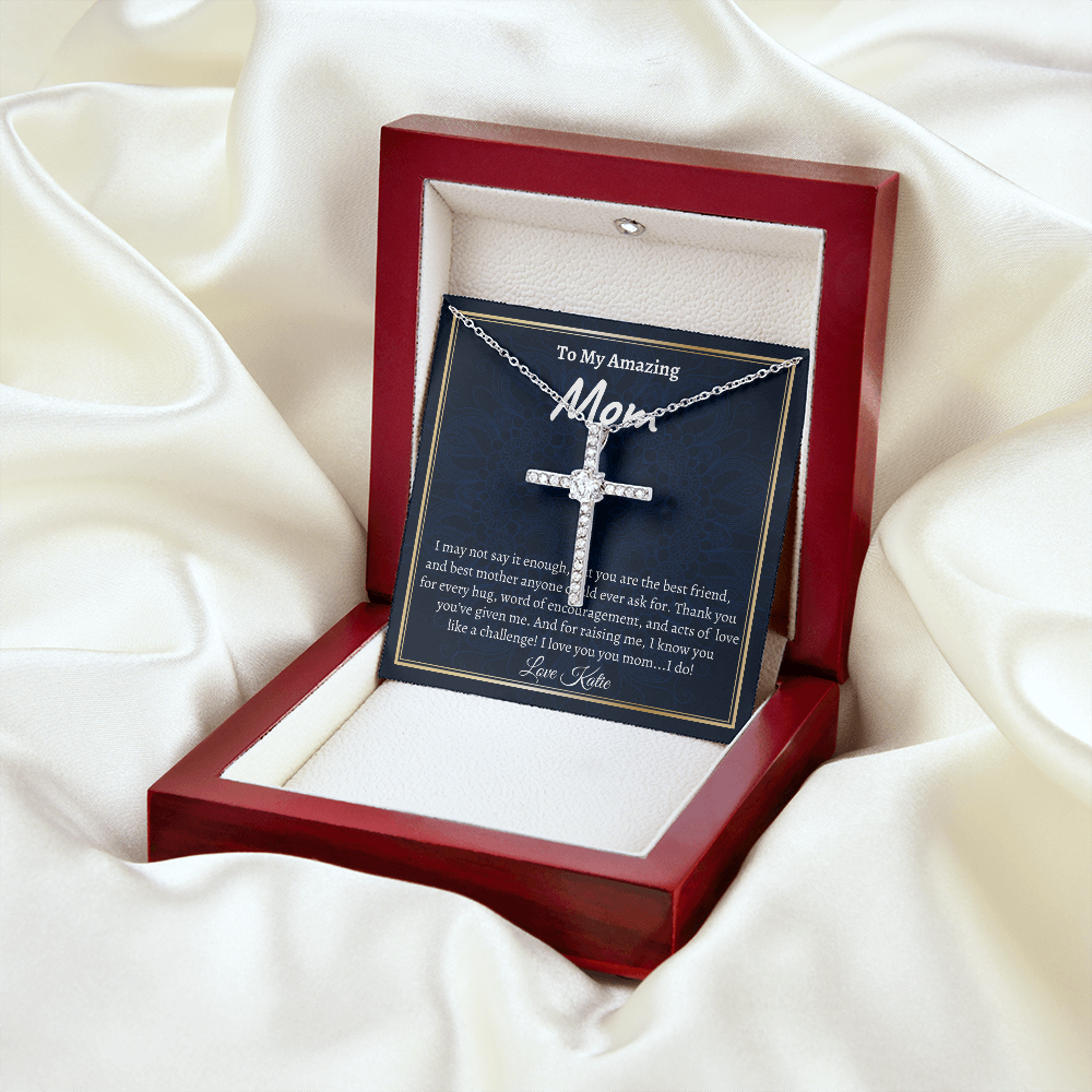 Cross Necklace Mother's Day Gift, Mom Gift From Daughter Necklace, Lovely Necklace, Christmas Gift, Mom Gift Idea, Mom Gift From Son