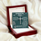 To My Stepped Up Dad, CZ Cross Necklace, Birthday Gift, Christmas Gift For Him