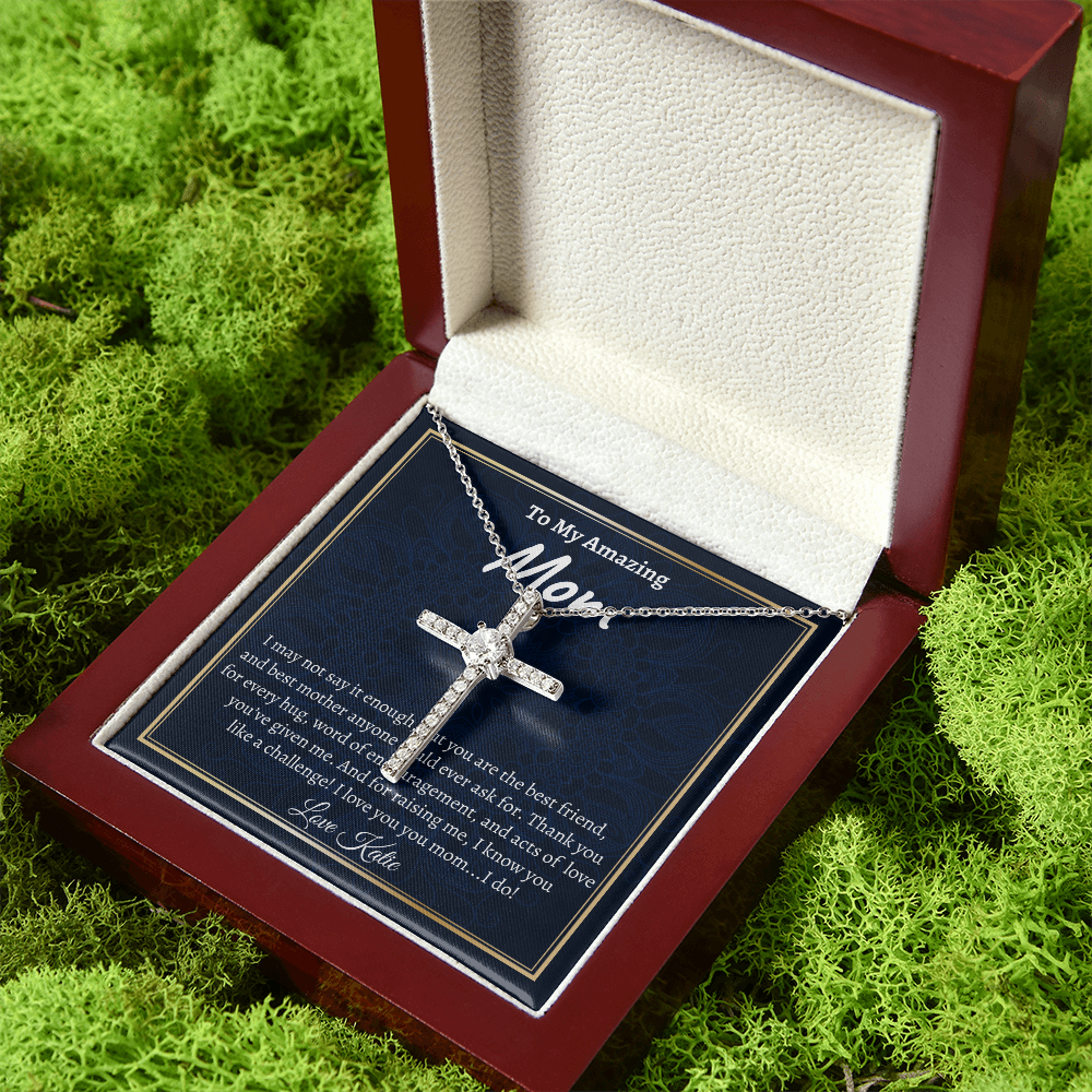 Cross Necklace Mother's Day Gift, Mom Gift From Daughter Necklace, Lovely Necklace, Christmas Gift, Mom Gift Idea, Mom Gift From Son