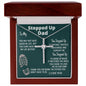 To My Stepped Up Dad, CZ Cross Necklace, Birthday Gift, Christmas Gift For Him