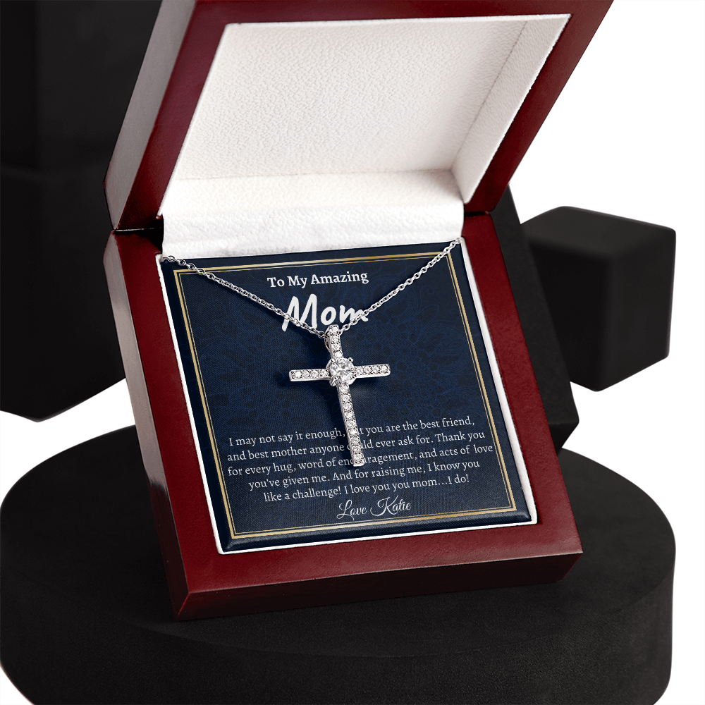 Cross Necklace Mother's Day Gift, Mom Gift From Daughter Necklace, Lovely Necklace, Christmas Gift, Mom Gift Idea, Mom Gift From Son