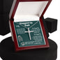 To My Stepped Up Dad, CZ Cross Necklace, Birthday Gift, Christmas Gift For Him