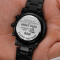 Fisherman Dad Men’s Watch Gift For Father’s Day, Birthday Gift For Fishing Loving Dad From Son
