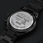 Fisherman Dad Men’s Watch Gift For Father’s Day, Birthday Gift For Fishing Loving Dad From Son