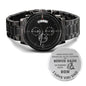 Fisherman Bonus Dad Men’s Watch Gift For Father’s Day, Birthday Gift For Fishing Loving Step Dad From Son