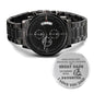 Fisherman Dad Men’s Watch Gift For Father’s Day, Birthday Gift For Fishing Loving Dad From Daughter