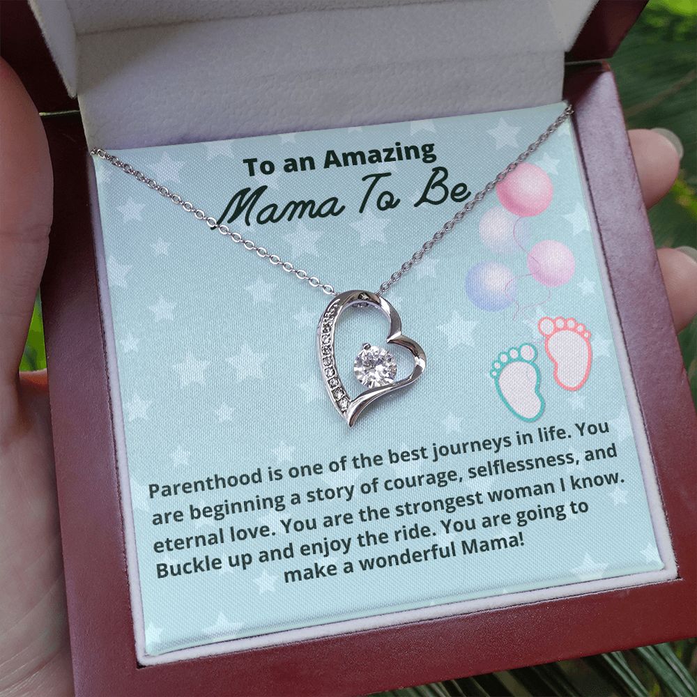 To An Amazing Mama To Be, Forever Love Necklace, Pregnancy Gift, New Mom Gift, First Time Mom.