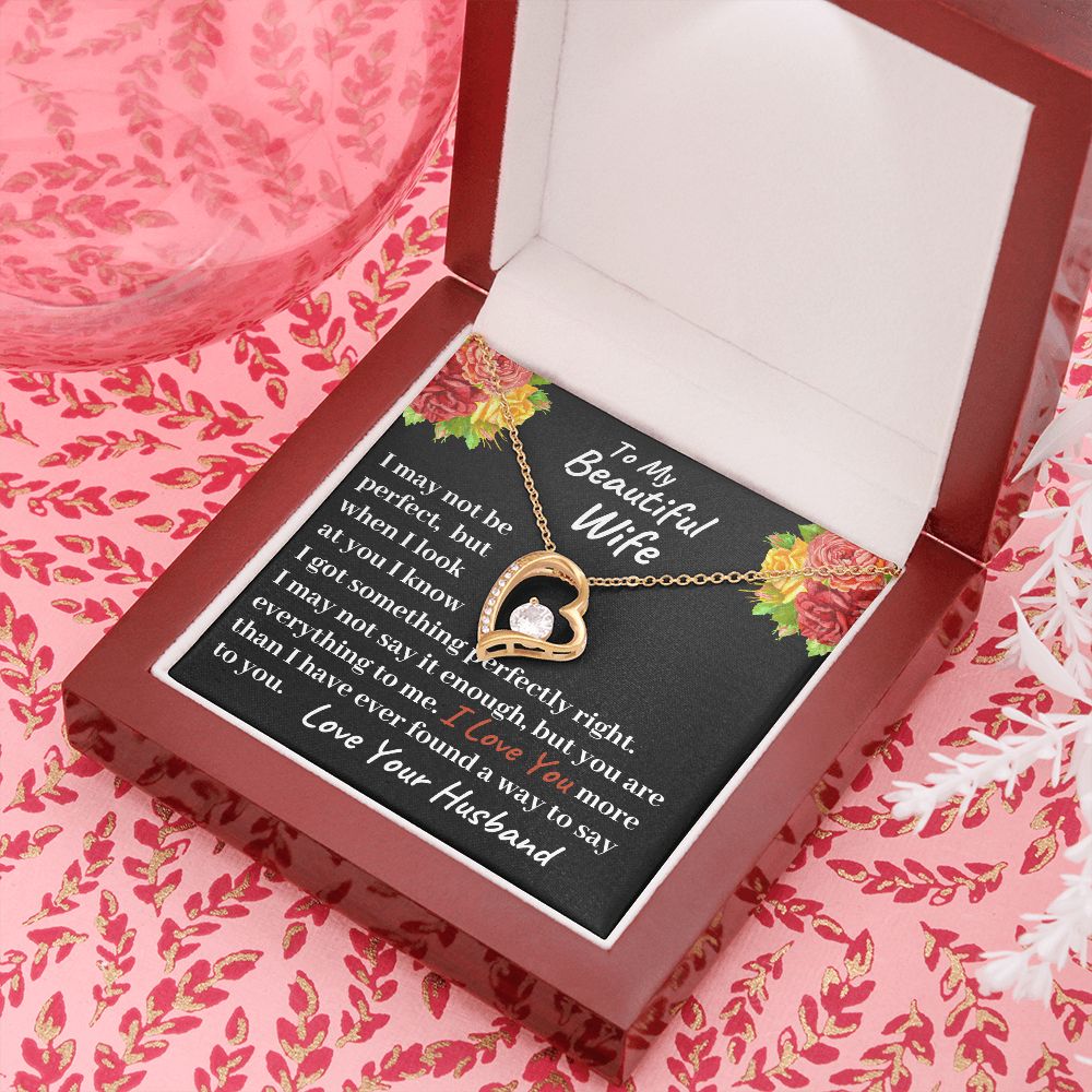 Forever Love Necklace Gift for Wife Beautiful Birthday or Christmas Gift for Wife, Anniversary Gift