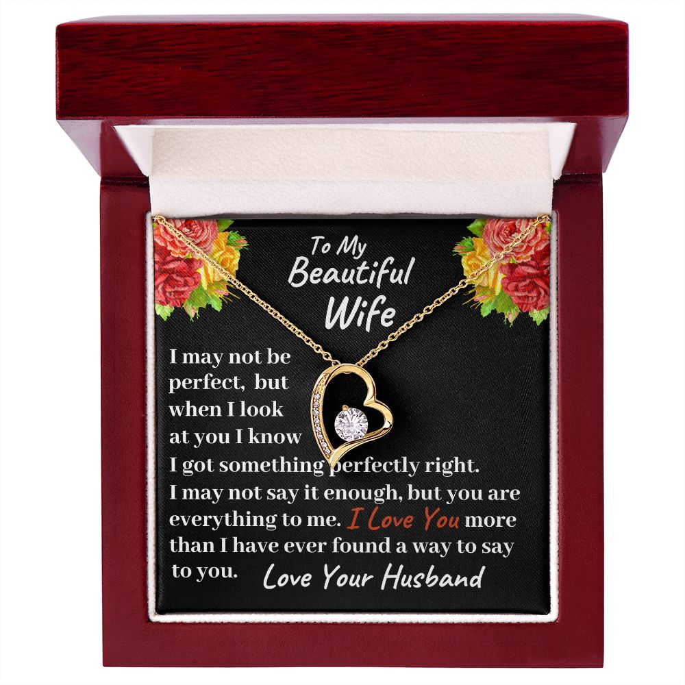 To My Beautiful Wife Forever Love Necklace