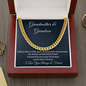 Grandmother And Grandson Gift, Men’s Chain Necklace for Birthday Present or Christmas Gift, Cuban Link Chain Graduation Gift for Grandson