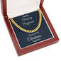 To My Boyfriend Cuban Link Chain, To My Boyfriend On Our First Christmas Together Gift From Girlfriend, Gift For Him