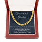 Grandmother And Grandson Gift, Men’s Chain Necklace for Birthday Present or Christmas Gift, Cuban Link Chain Graduation Gift for Grandson