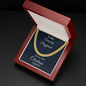 To My Boyfriend Cuban Link Chain, To My Boyfriend On Our First Christmas Together Gift From Girlfriend, Gift For Him
