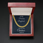 To My Boyfriend Cuban Link Chain, To My Boyfriend On Our First Christmas Together Gift From Girlfriend, Gift For Him