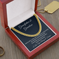 Grandfather And Grandson Gift, Men’s Chain Necklace for Birthday Present or Christmas Gift, Cuban Link Chain Graduation Gift for Grandson
