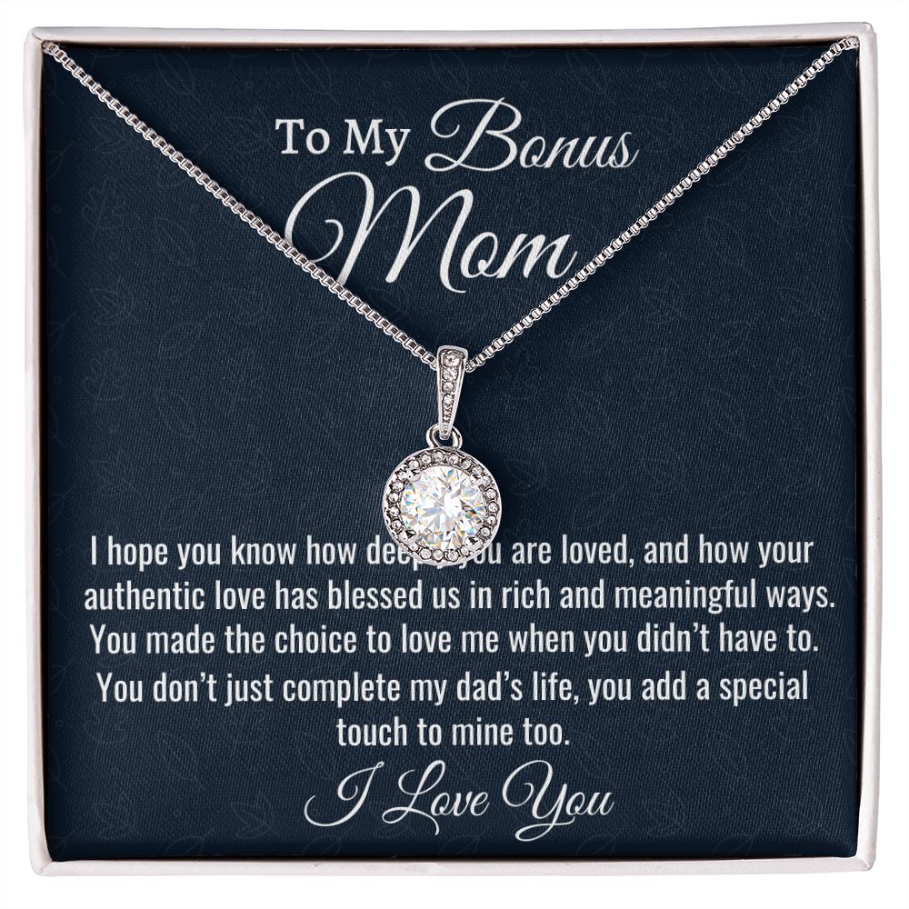 Bonus Mom Gifts from Stepdaughter - Necklace for Stepmom - Gifts for Mother in Law, 18K Yellow Gold Finish / Standard Box
