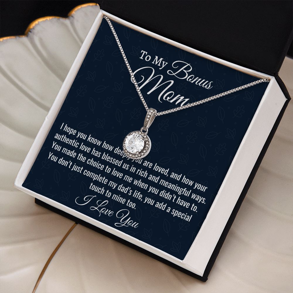 To My Amazing Bonus Mom, Eternal Hope Necklace, Mother In Law Gift, Stepmom Gift, Christmas Gift, Birthday Gift, From Stepdaughter.