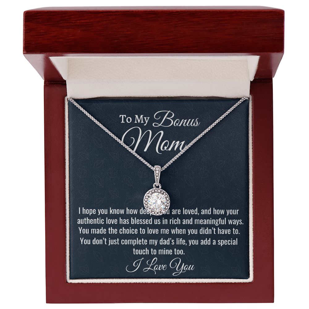 To My Amazing Bonus Mom, Eternal Hope Necklace, Mother In Law Gift, Stepmom Gift, Christmas Gift, Birthday Gift, From Stepdaughter.
