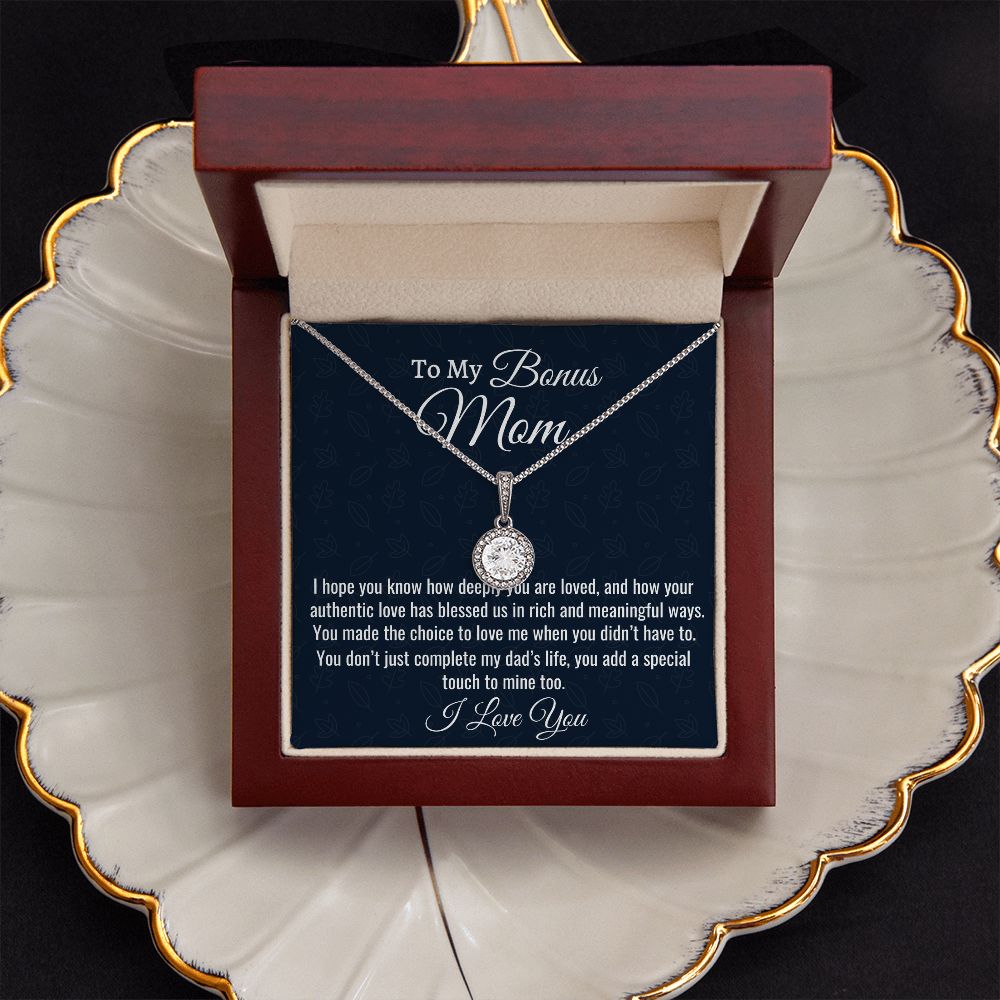 To My Amazing Bonus Mom, Eternal Hope Necklace, Mother In Law Gift, Stepmom Gift, Christmas Gift, Birthday Gift, From Stepdaughter.